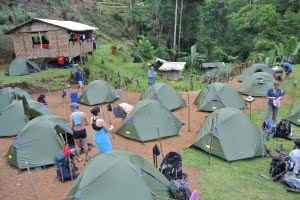 Ofi Creek Campsite with PNG Guides Drying Hut