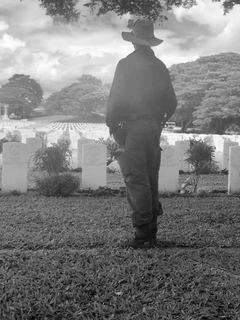 Charlie Lynn at Bomana War Cemetery